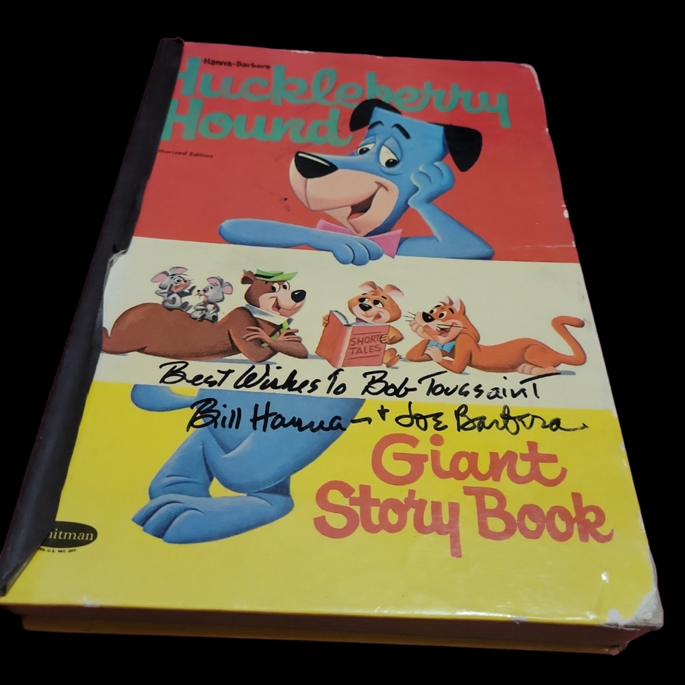 Huckleberry Hound Autographed by authors Hanna & Babera 1960s book